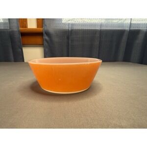Vintage Orange Federal Glass Dessert Bowl, 5 Inch